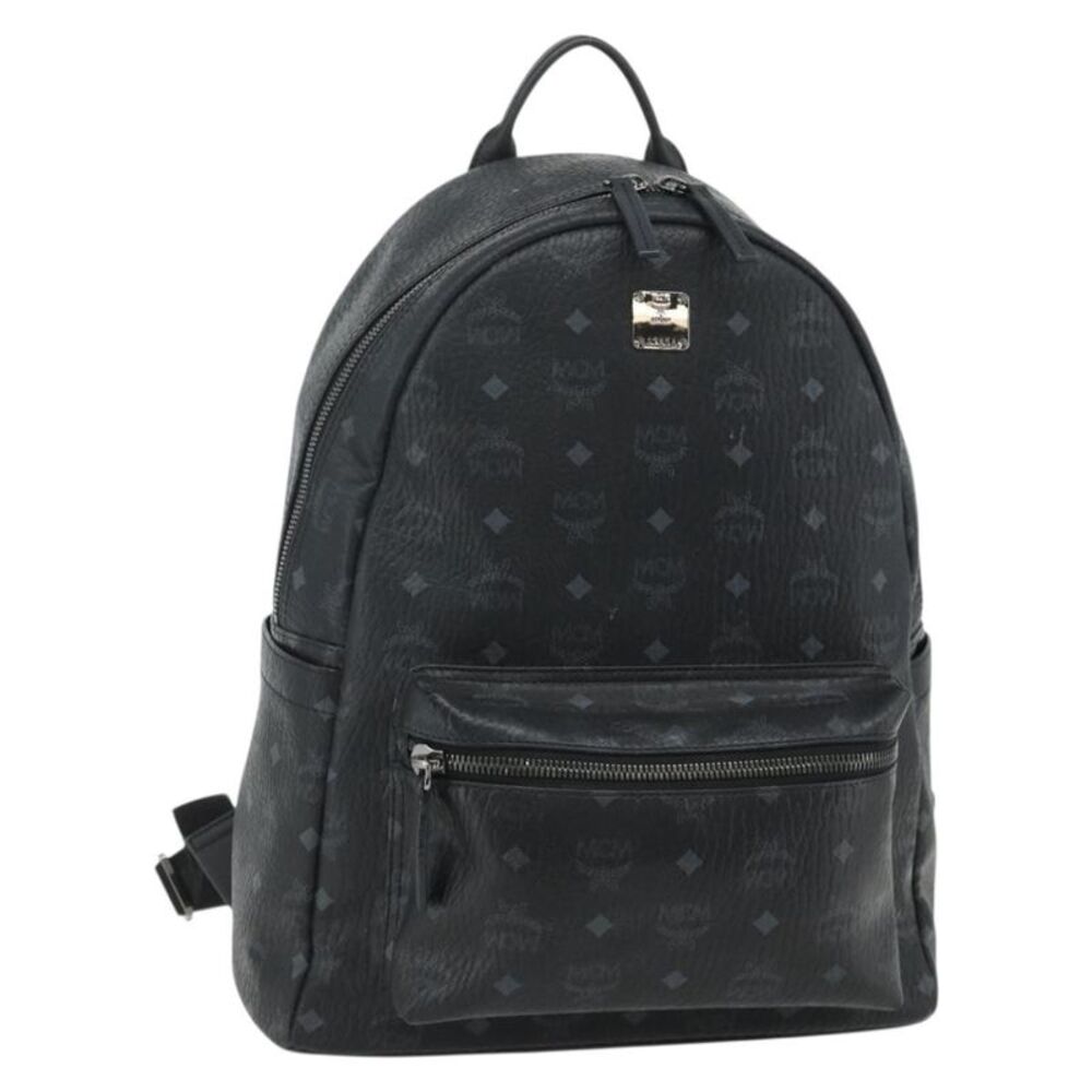 MCM Vintage Vicetos Leather Black Leather Backpack Bag